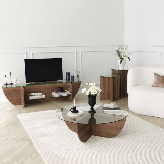 Hanah Home Lily TV - Nogal Hanah Home Lily TV - Nogal